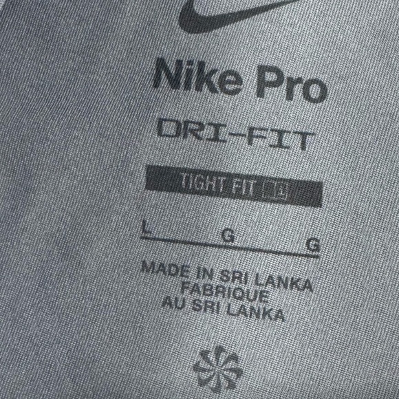 Nike Pro Dri Fit Compression pants in Gray and Black - Picture 6 of 9